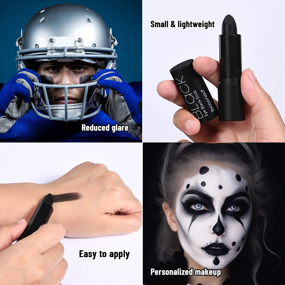 Black Cream-Blendable Face Body Paint Stick for Adults Children Eye Black Softball Football Baseball Sportsfor Halloween Makeup Peaceful Pleasures Health and Wellness