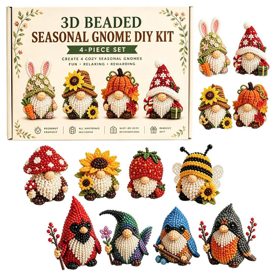 3D Gnome DIY Bead Craft Kit – Dwarf Desk Decor Beading Set DIY Bead Craft Kit Peaceful Pleasures Health and Wellness
