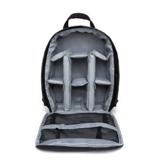 Multi-functional Camera Bag Waterproof Wear Resistant Digital DSLR Camera Padded Dividers Protective Box Camera Lens Pouch Peaceful Pleasures Health and Wellness Grey
