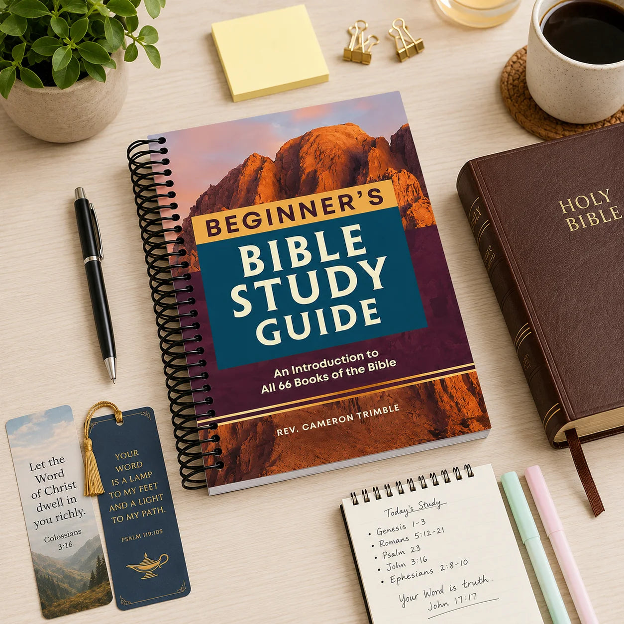 Beginner S Bible Study Guide Mountain Cover Spiral Scripture Journal