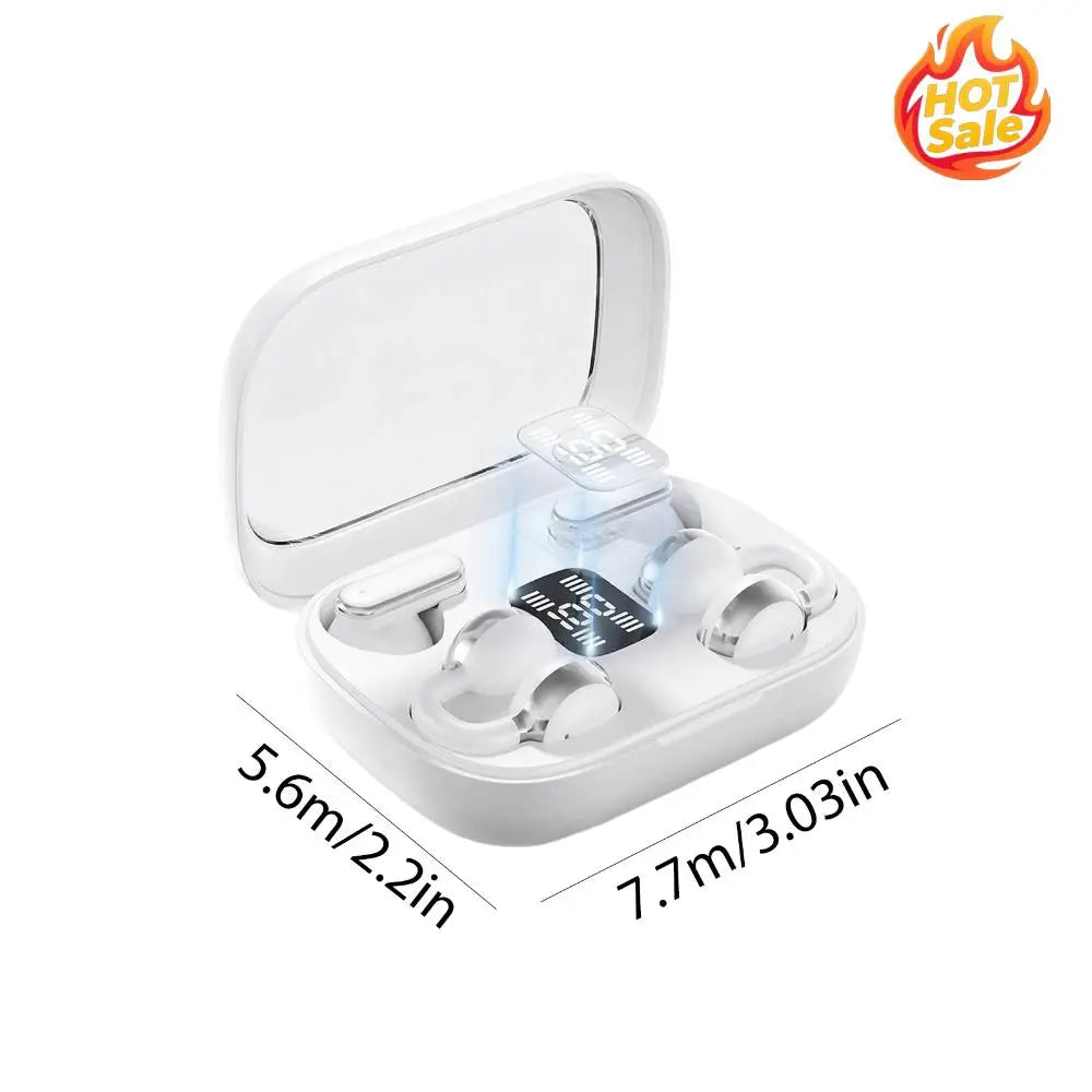 2-in-1 Bluetooth Earbuds & Clip Headset – LED Display HiFi
