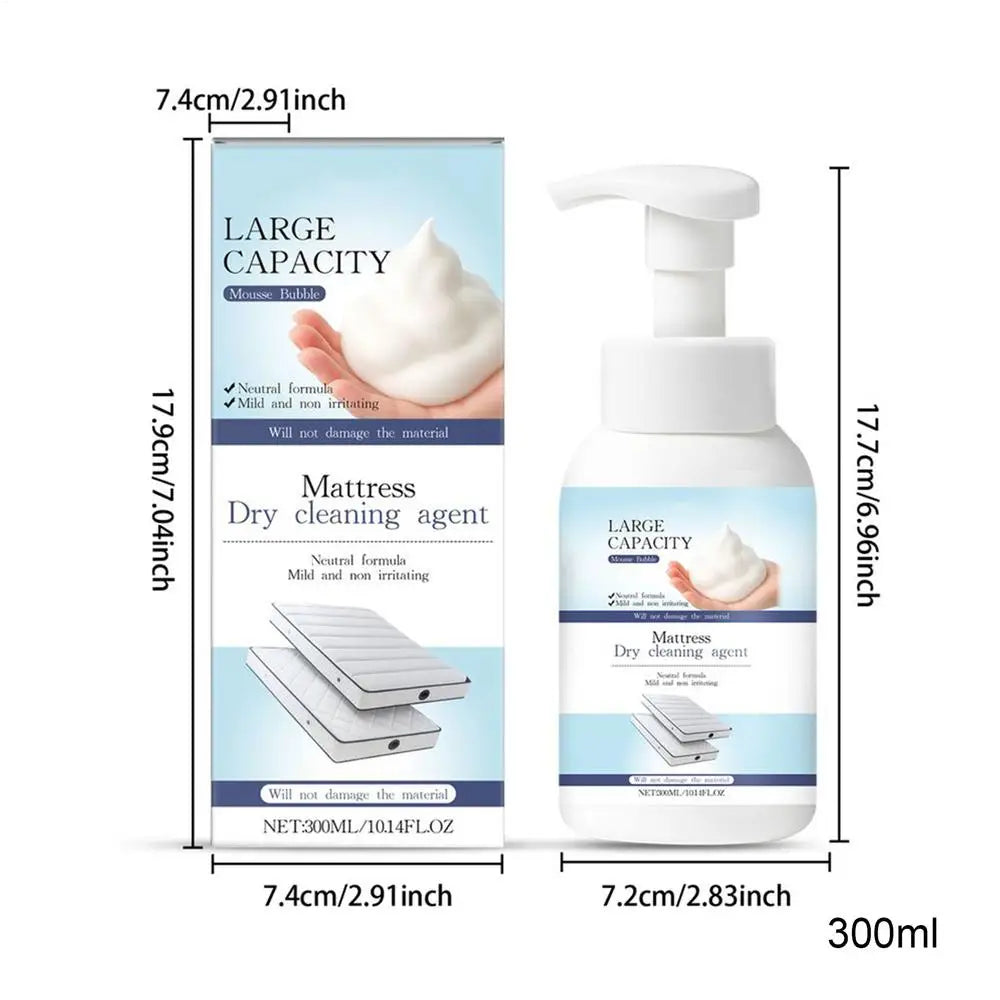 Powerful Mattress Stain Remover, Dry Cleaning Foam Eliminator, Upholstery Clothes Coffee Red Wine Urine Cosmetics Fabric Care Peaceful Pleasures Health and Wellness 300ml