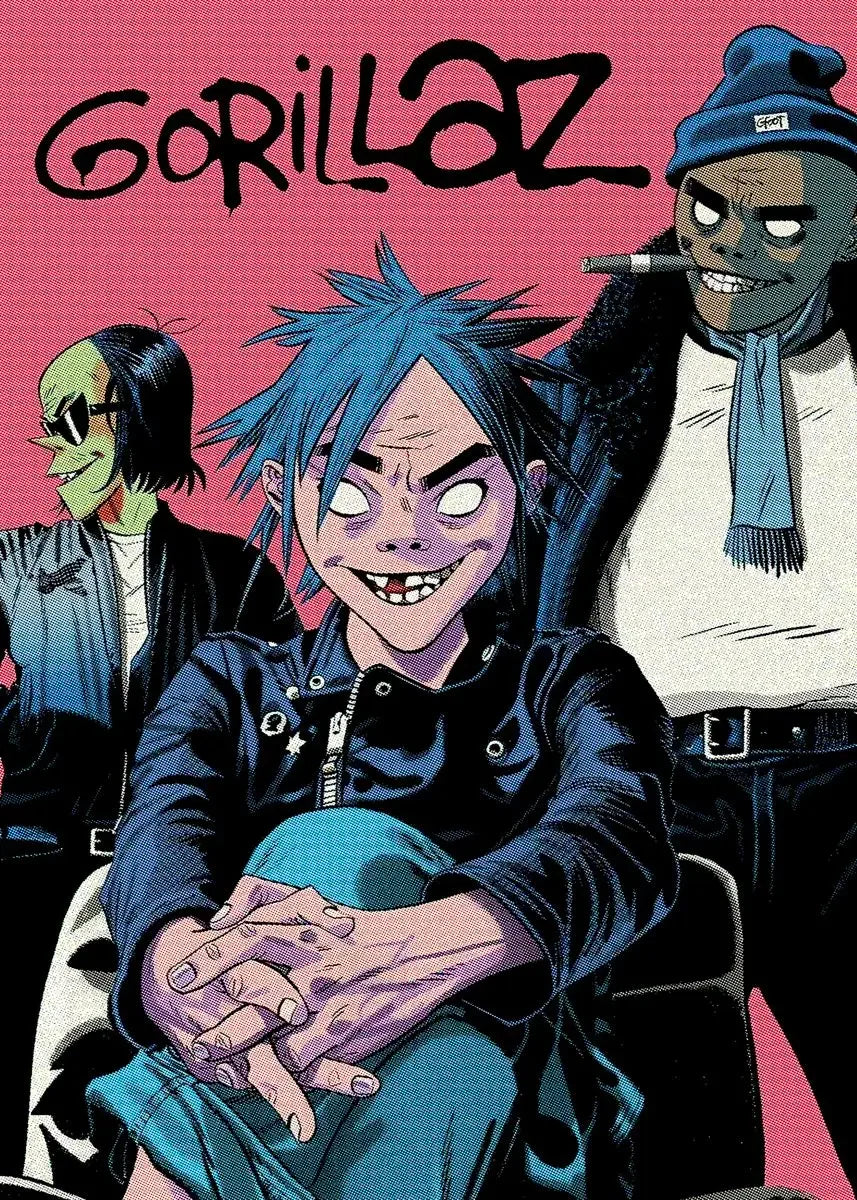 Gorillaz Canvas Wall Art Poster | Hip Hop Music Fan Decor