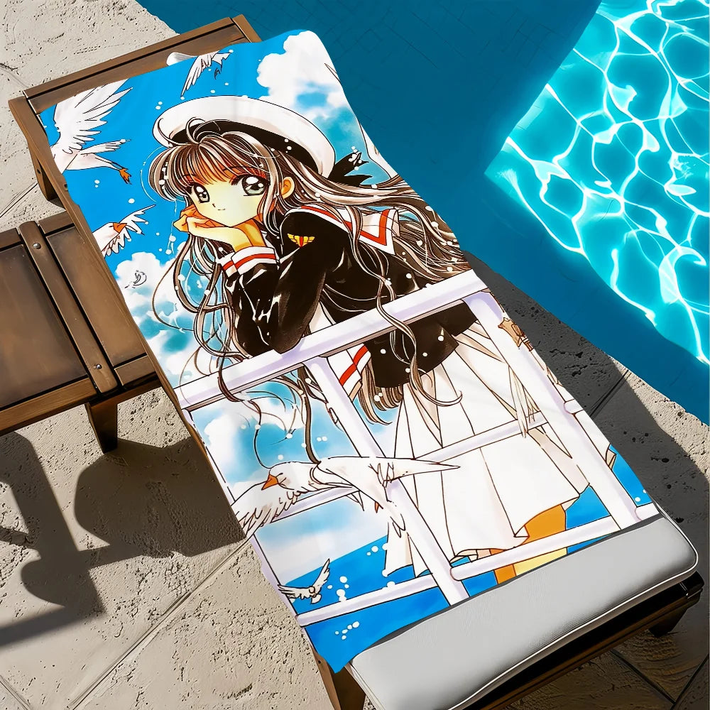 Cardcaptor Sakura Anime Quick-Dry Beach Towel | Soft & Absorbent Anime Beach Towel Peaceful Pleasures Health and Wellness z4 STJ70x140CM