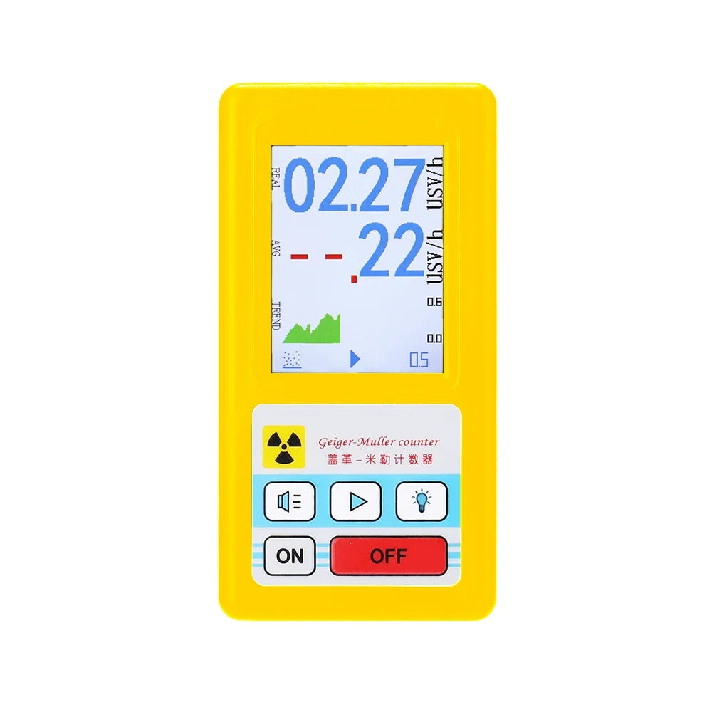 BR-6 Geiger Counter Nuclear Radiation Detector Personal Dosimeter X-ray Beta Gamma Detector LCD Radioactive Tester Marble Tool Peaceful Pleasures Health and Wellness BR-6Y