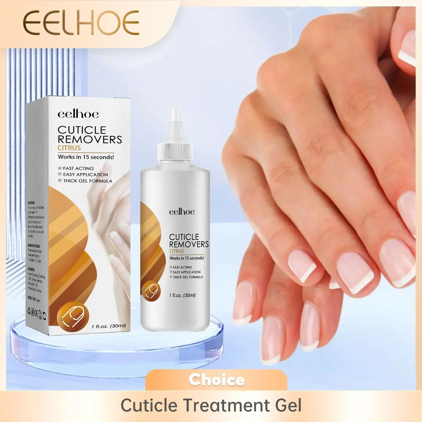 EELHOE Cuticle Removal Gel – Nail Softener & Dead Skin Remover