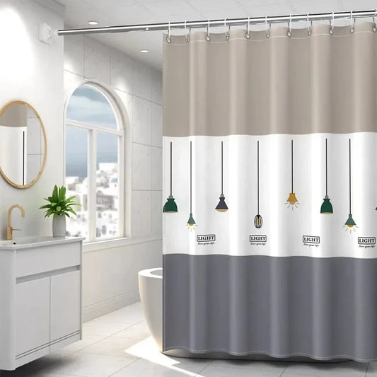 Nordic Chandelier PEVA Shower Curtain – Waterproof & Easy Clean Shower Curtain Peaceful Pleasures Health and Wellness