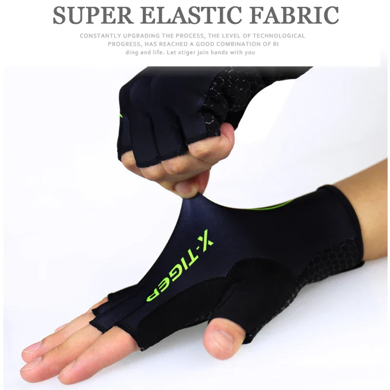 X-TIGER Half Finger MTB Cycling Gloves – Anti-Slip Breathable