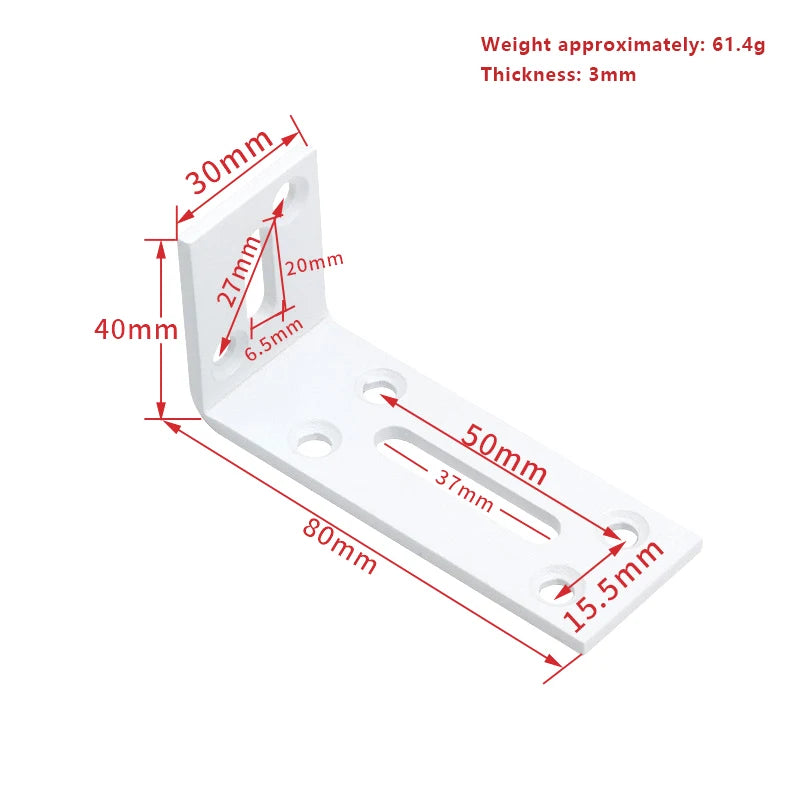 90° L Corner Bracket – Iron Joint Fastener for Furniture & Cabinets