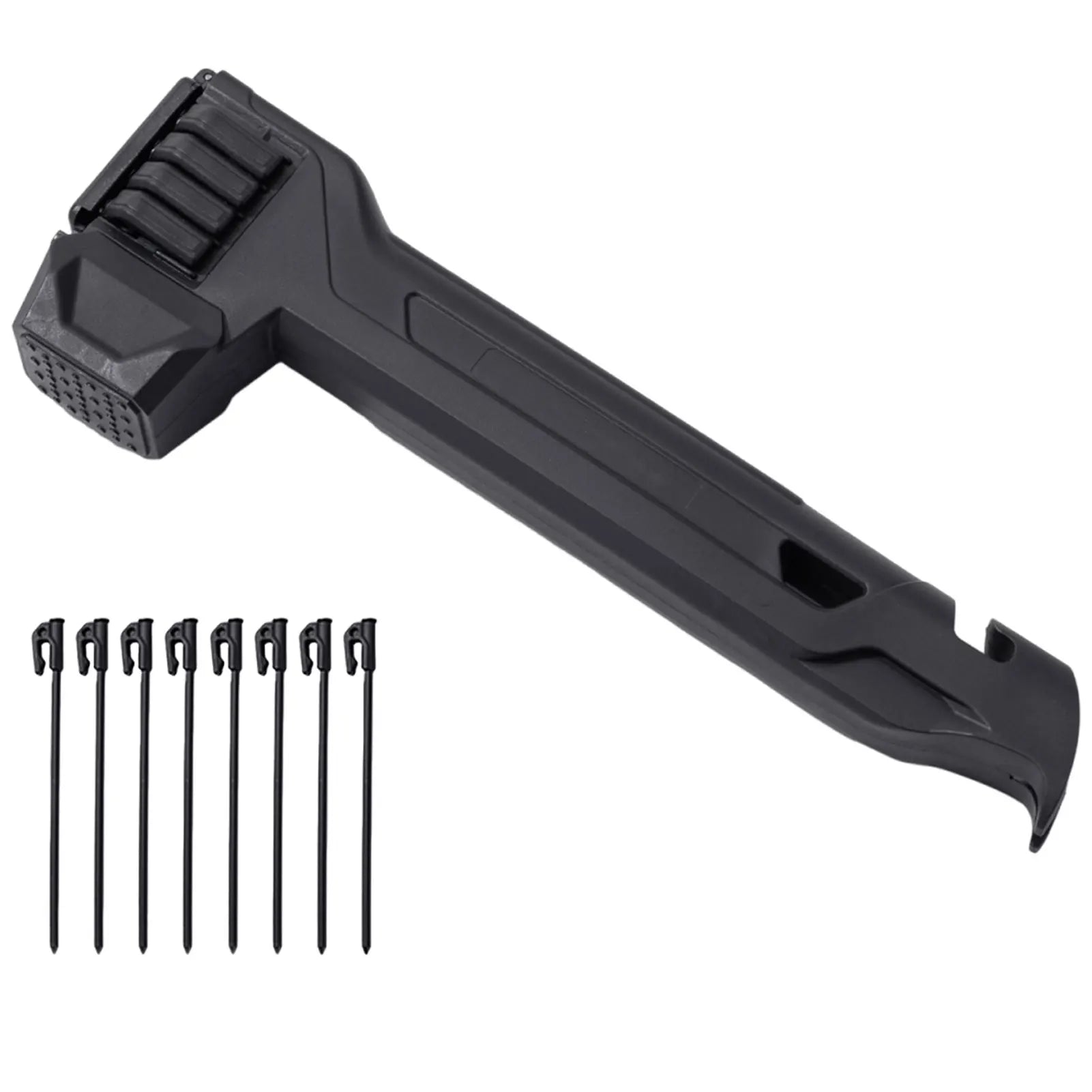 Camping Tent Peg Hammer – Lightweight Multifunctional Outdoor Tool Camping Peg Hammer Peaceful Pleasures Health and Wellness Black