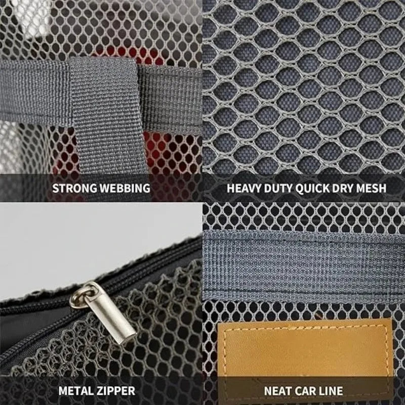 Mesh Beach Tote Bag with Zipper | Quick Dry Shoulder Bag