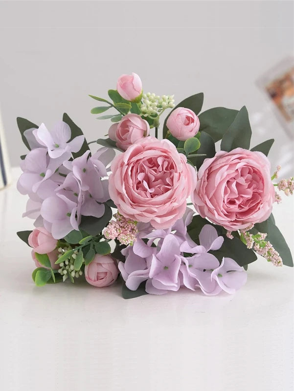 Silk Peony Artificial Flowers – Wedding & Home Décor Bouquet