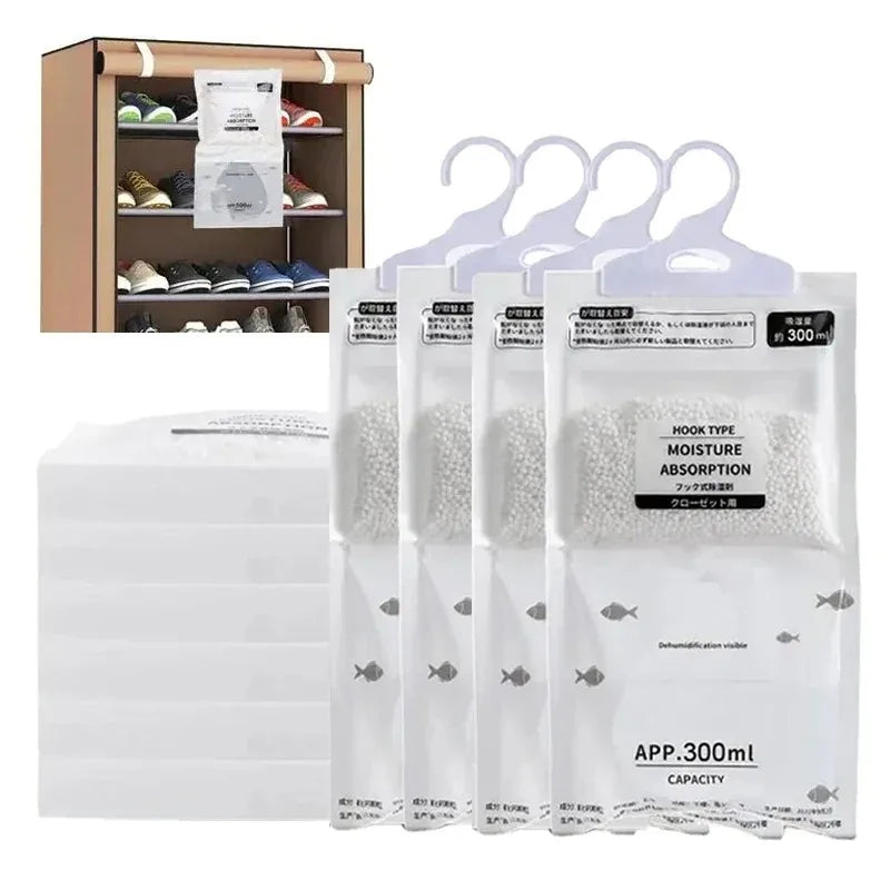 5/10Pcs Moisture Absorber Hanging Drying Clothes Dehumidifier Wardrobe Dehumidifier Dry Bag Desiccant Moisture Absorption Peaceful Pleasures Health and Wellness