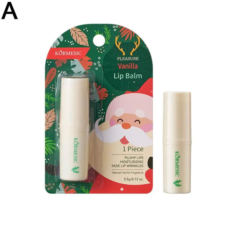 Holiday Moisturizing Lip Balm - Tinted Fruit-Flavored Hydrating Lip Care Peaceful Pleasures Health and Wellness 01 Vanilla