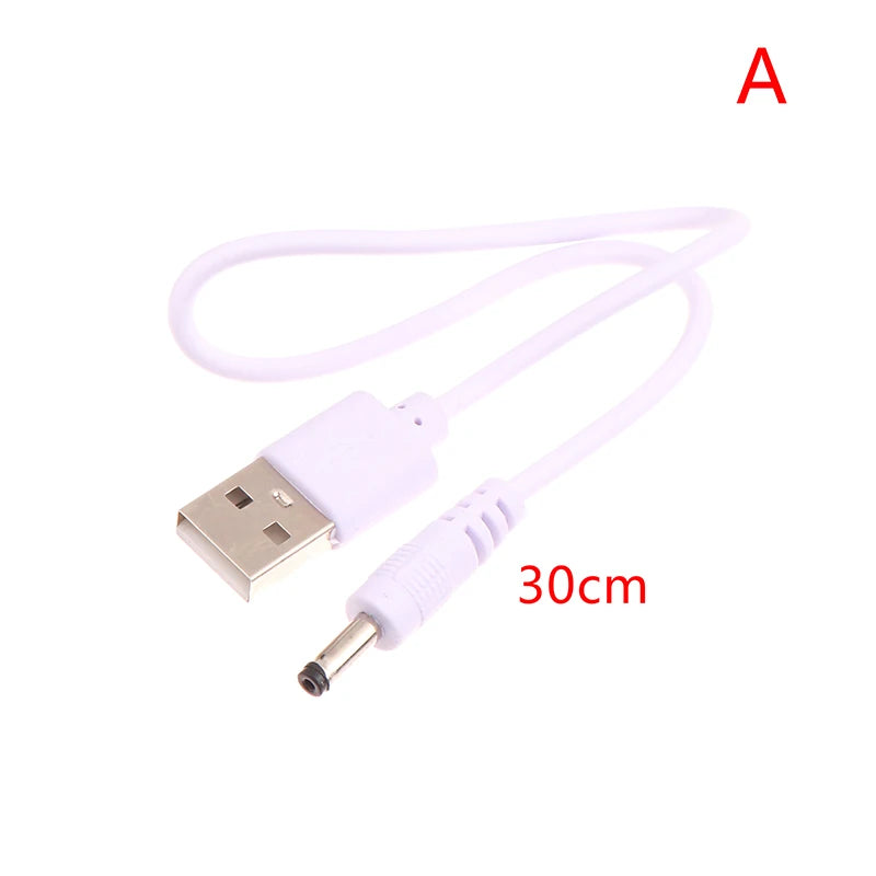New USB To DC 3.5mm Power Cable Jack Connector 5V Charger Power Cable Universal For HUB Mini Fan Router Ser MP3/MP4 Peaceful Pleasures Health and Wellness 30CM