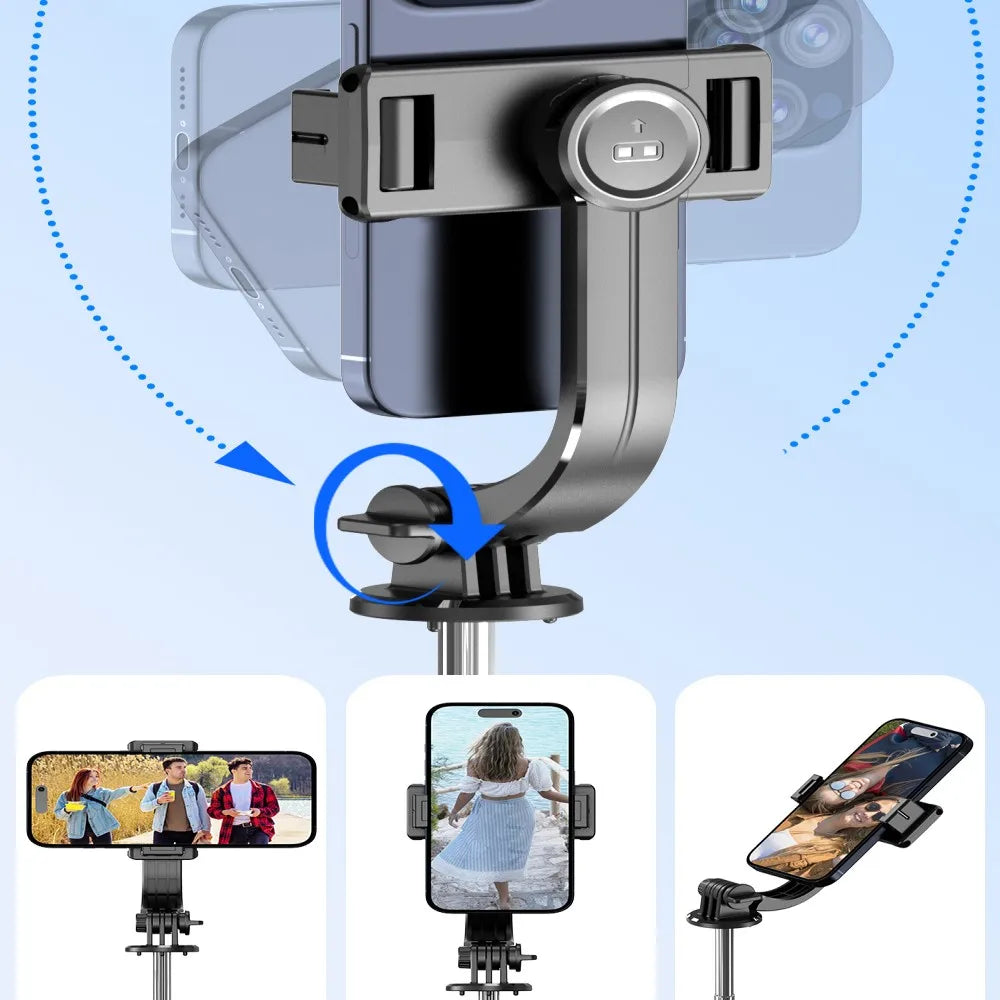 Selfie Stick Tripod with Bluetooth Remote, 6-Section Extendable Pole, 360° Rotation, Fill Light Option, for Phone Vlog Peaceful Pleasures Health and Wellness