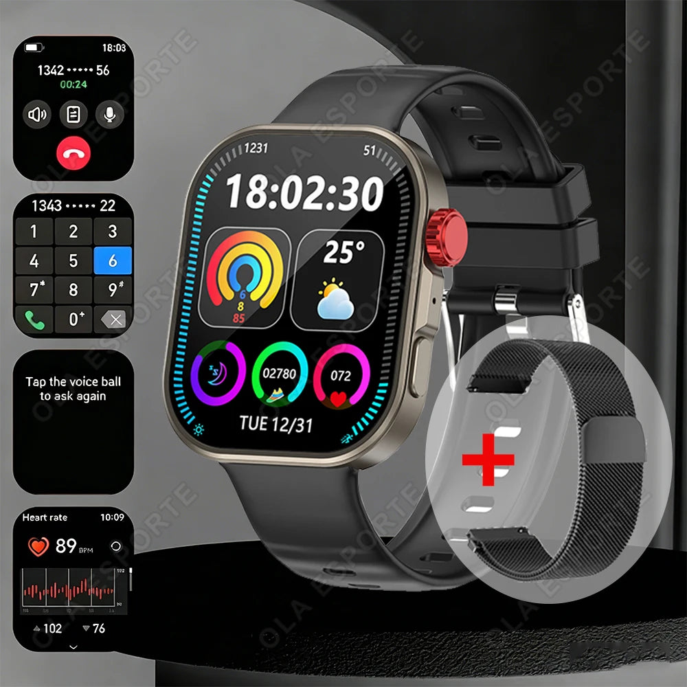 Ola Esporte HW12 Smartwatch 2.01" HD Bluetooth Call & Fitness