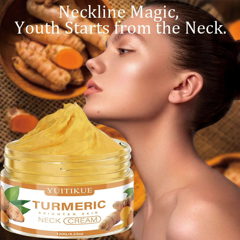 YUITIKUE Turmeric Neck Cream Brightening Hydrating Firming Tightening Smoothing Neck Skin Care Cream 120g Peaceful Pleasures Health and Wellness