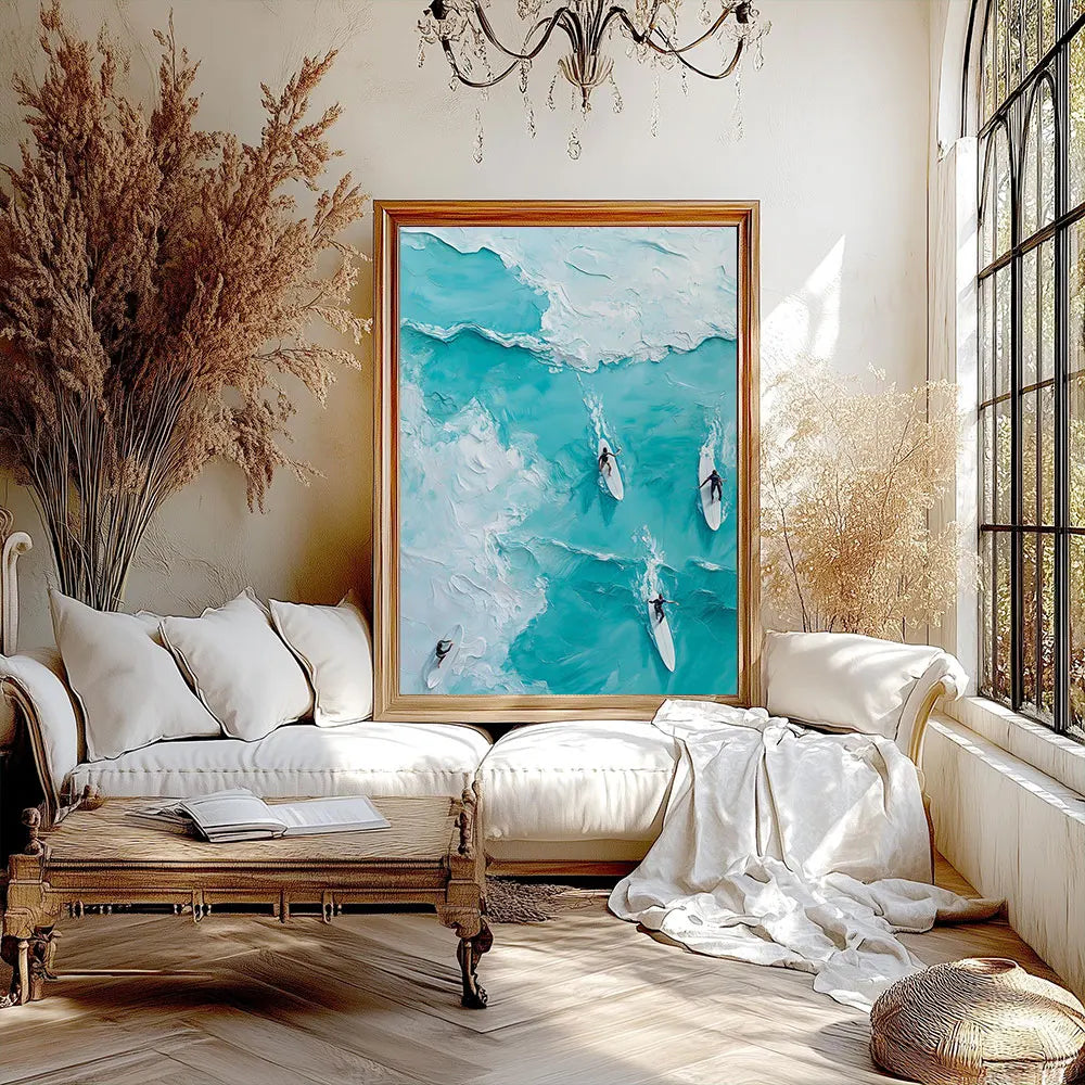 Summer Girl Swimming Pool Party Beach Ocean Boat Wall Art Print Poster Canvas Painting Picture Living Room & Home Decor Peaceful Pleasures Health and Wellness