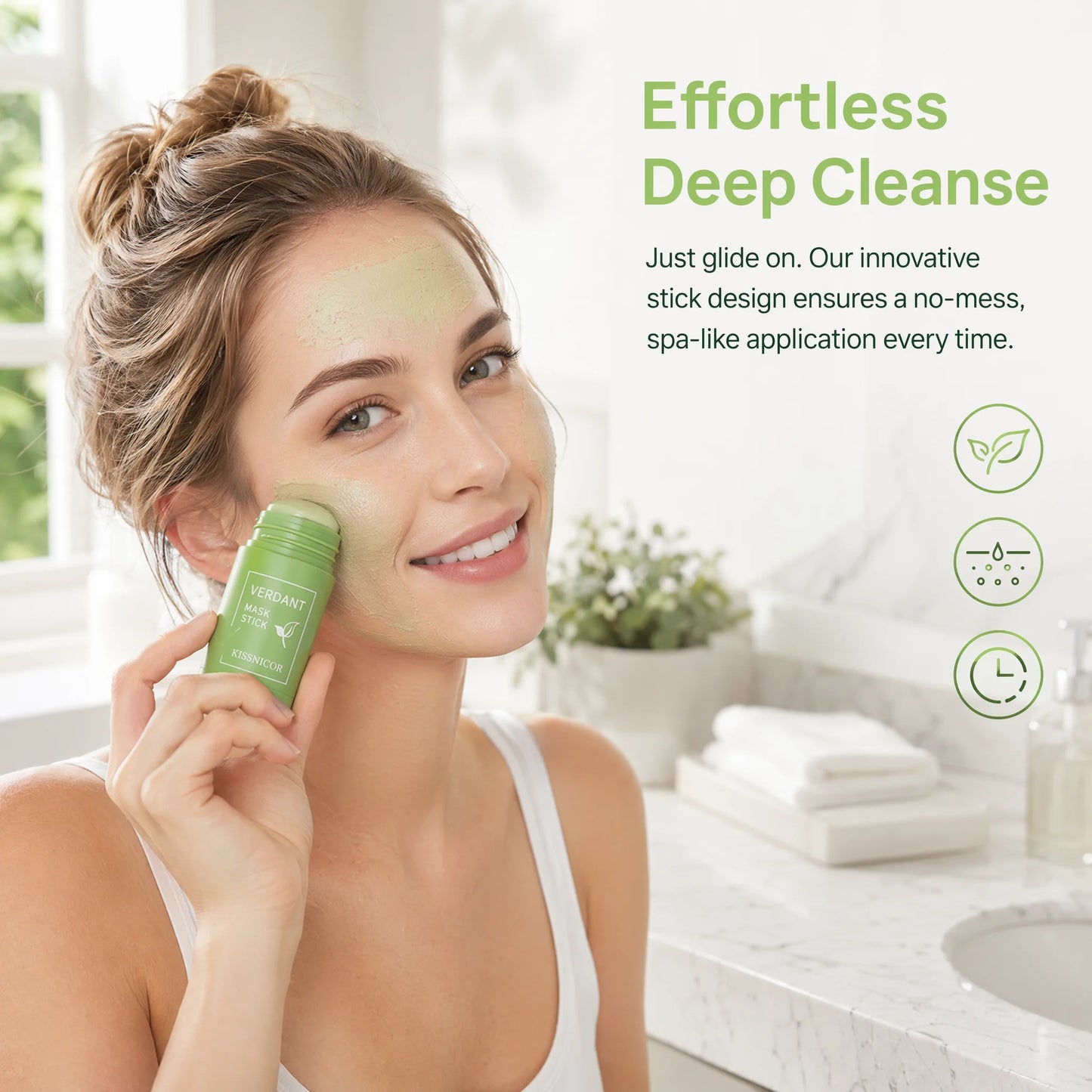 Green Tea Mud Mask Stick – Deep Cleansing & Moisturizing