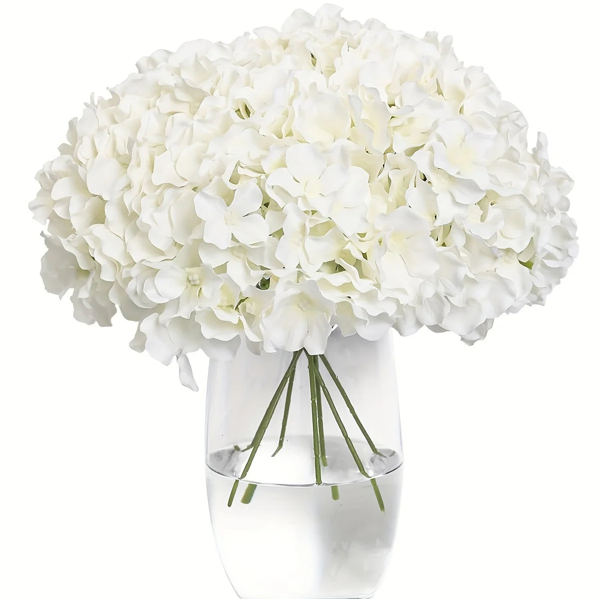 10pcs Silk Artificial Hydrangea Flowers with Stems | Wedding Decor