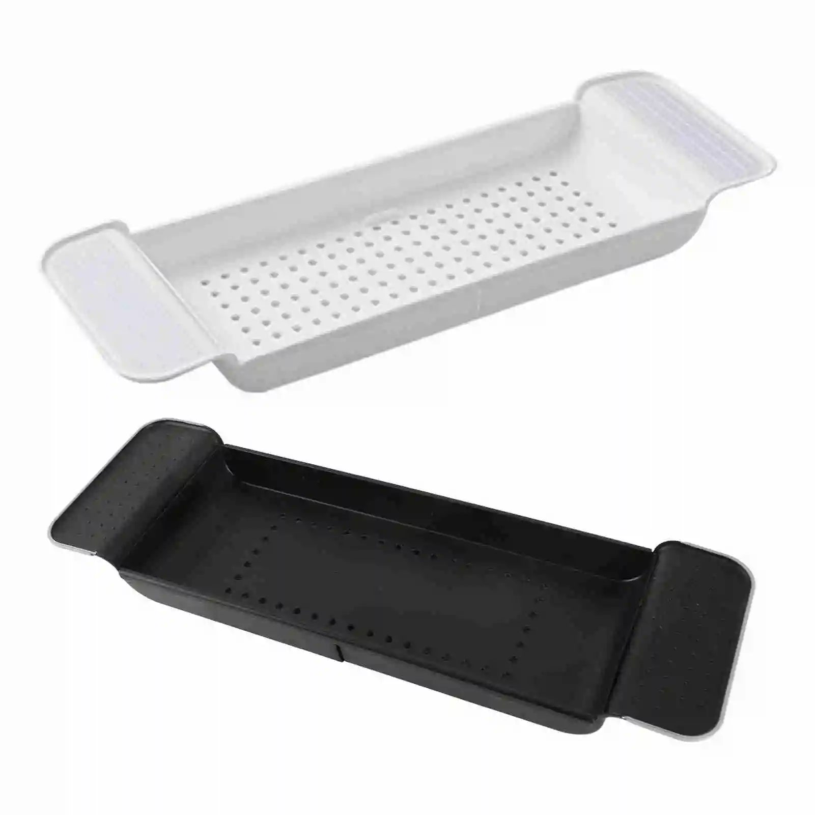 Bathtub Tray Stable Placement Expandable Plastic Material Draining Design Bath Tub Table for Bathroom Bath Tub Table Peaceful Pleasures Health and Wellness