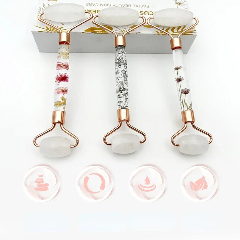Natural Amethyst Jade Face Roller Massager | Lifting & Firming