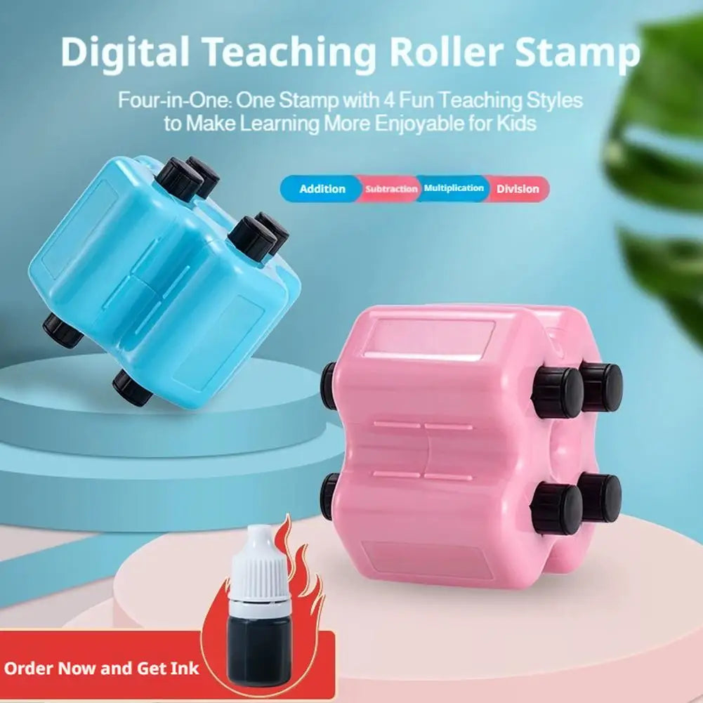 4-in-1 Math Roller Stamp Set | Addition, Subtraction & More