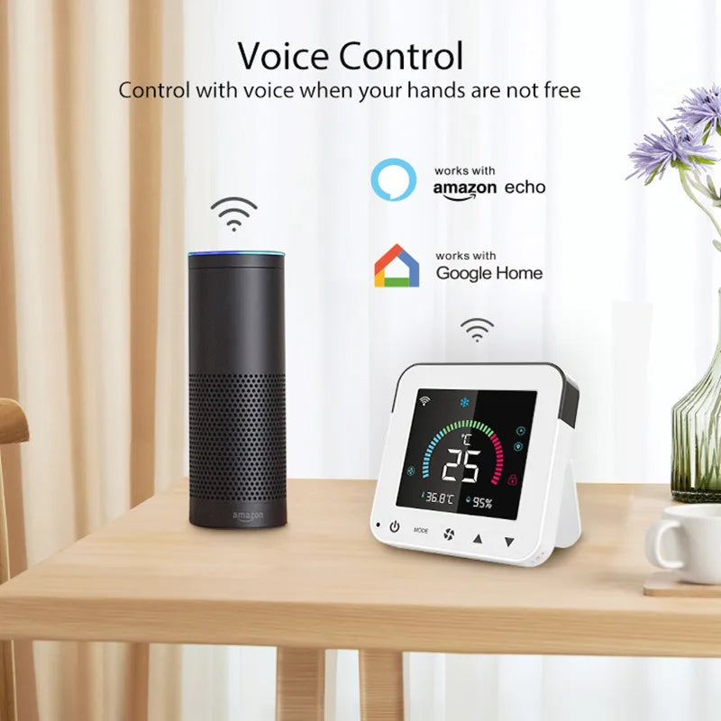 Tuya WiFi Smart Air Conditioner Controller Temperature Humidity Infrared USB Controller LCD Touch Screen for Google Home Alexa Peaceful Pleasures Health and Wellness