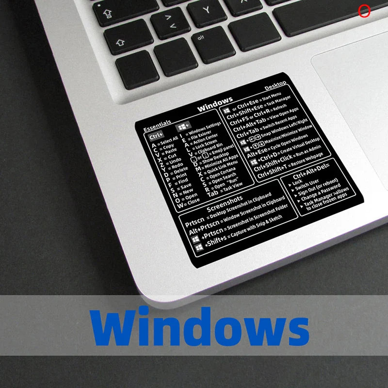 Windows PC Keyboard Shortcut Sticker – 14 Styles | PVC