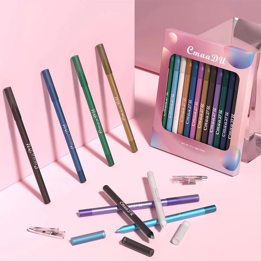 12 colors lying eyeshadow eyeliner, can be used for eyeliner, also can be used for eyeshadow, stage makeup, delicate makeup Peaceful Pleasures Health and Wellness