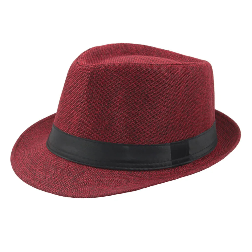 Cycling Caps Men Kids Jazz Hat Old Man Cap Short Brim Solid Color Cuban Cap Panama Hat Breathable Fedora Hat Casual Straw Peaceful Pleasures Health and Wellness