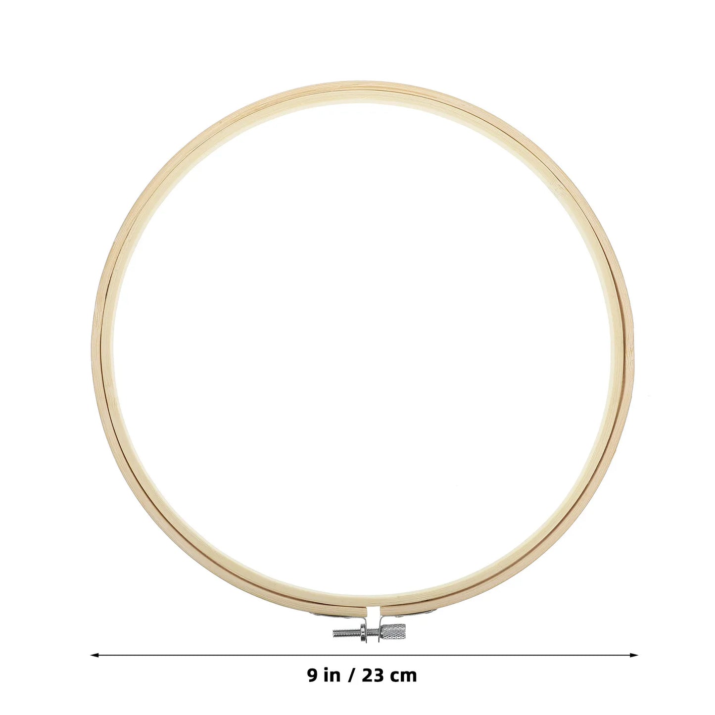 9inch Bamboo Circle Embroidery Hoop Ideal for Cross Stitch and Fabric Painting Perfect Base for Needlecraft Projects Peaceful Pleasures Health and Wellness