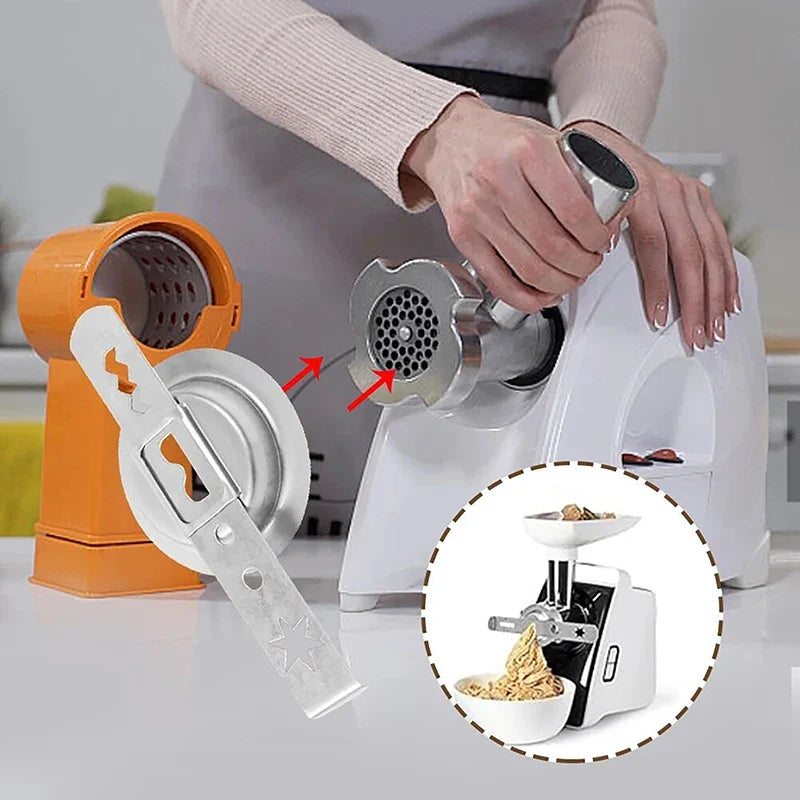 3-Pc Stainless Steel Cookie Press Attachment for Size 5 Grinder
