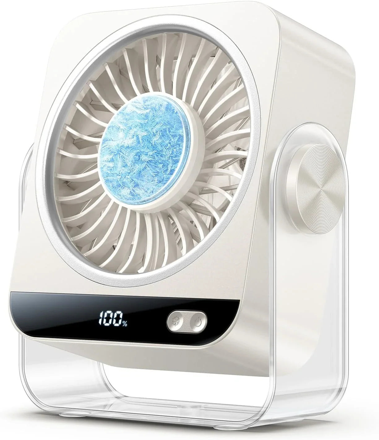USB Desk Fan 199 Speeds | Ice Cooling & Digital Display
