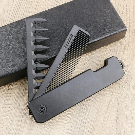 Multifuncional Pocket Folding Combs Plastic Wide Tooth Oil Head Comb Beard Combing Barber Hair Clipper Comb Salon Styling Tools Peaceful Pleasures Health and Wellness