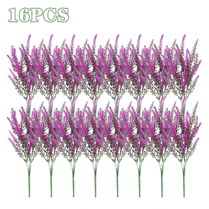 UV Resistant Lavender Artificial Flowers | Outdoor Garden Decor