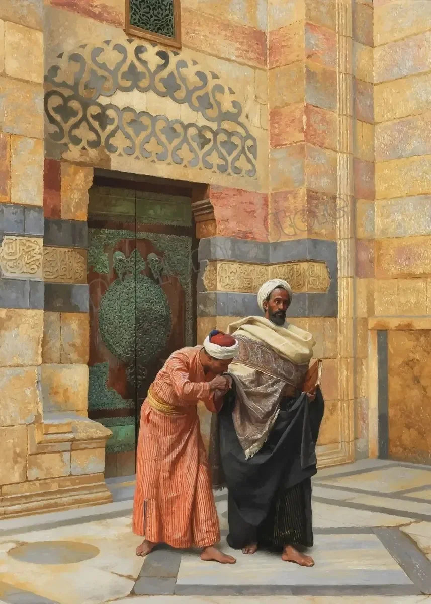 Canvas Painting Gerome Classic Artwork Arabs Living Landscape Poster Arabic Carpet Merchant Wall Art Pictures Home Decor Peaceful Pleasures Health and Wellness