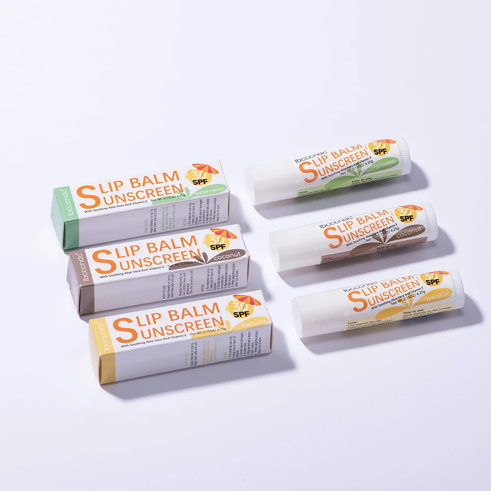 1 Piece Sunscreen Lip Balm SPF 30 UVA Protection Lips Moisturizer Watermelon Coconut Banana Flavor Colorless Lipstick Sun Care Peaceful Pleasures Health and Wellness