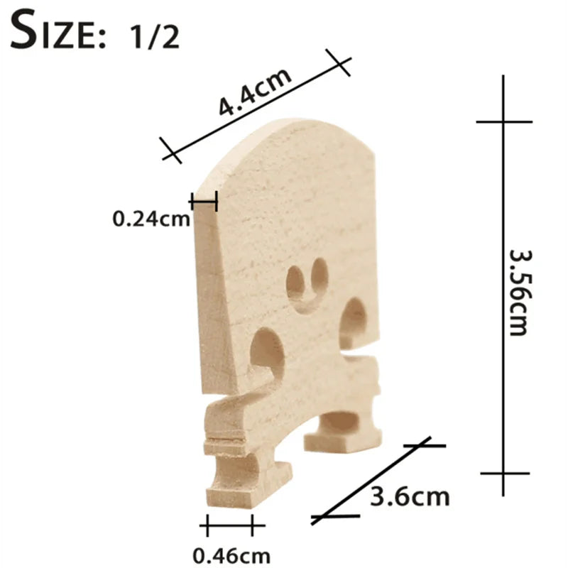 Maple Wood Regular Acoustic Violin Bridge 1 8 4 2 3 Optional Sizes