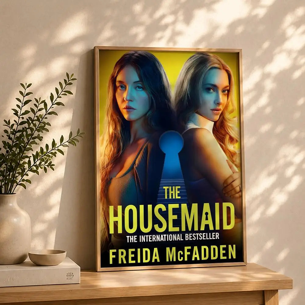 Movie T-The HousemaidS Poster HD Self Adhesive Waterproof Wall Art Ideal for Home Office Dorm Bedroom Great Gift Peaceful Pleasures Health and Wellness White1 40X50cmNoframe