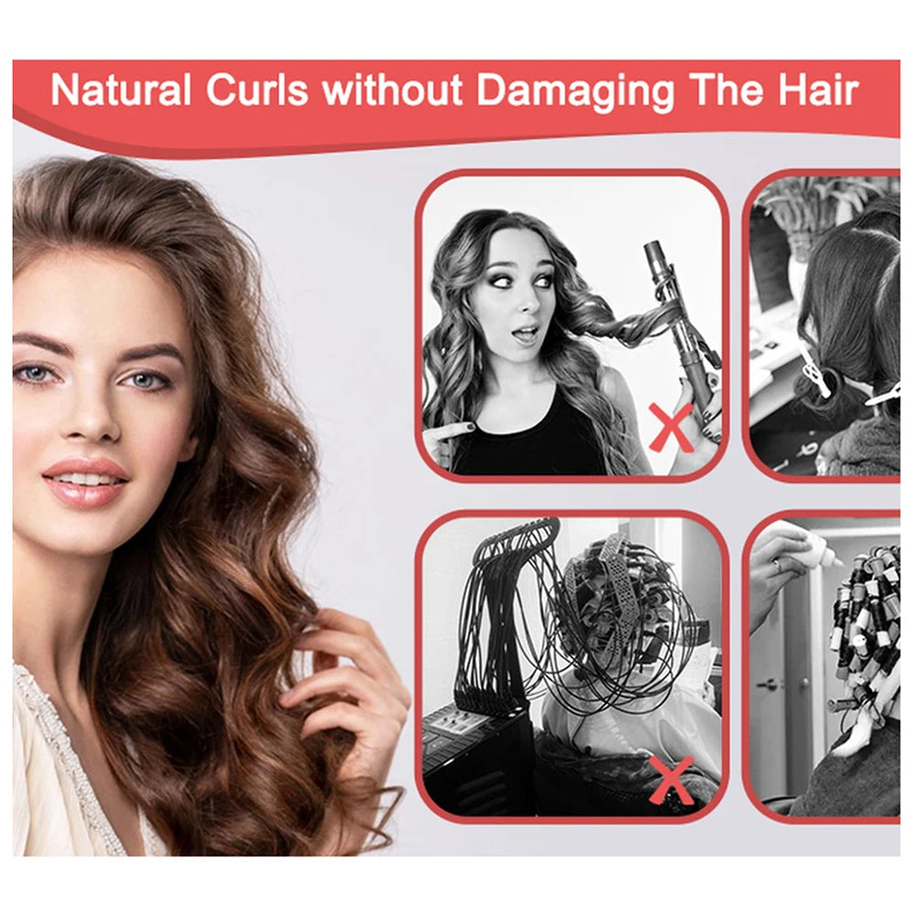 9pcs Heatless Curls, No Heat Curlers Overnight Heatless Curlers Headband for Women Lazy No Heat Curler Hair Strap Coiler Hairdre Peaceful Pleasures Health and Wellness