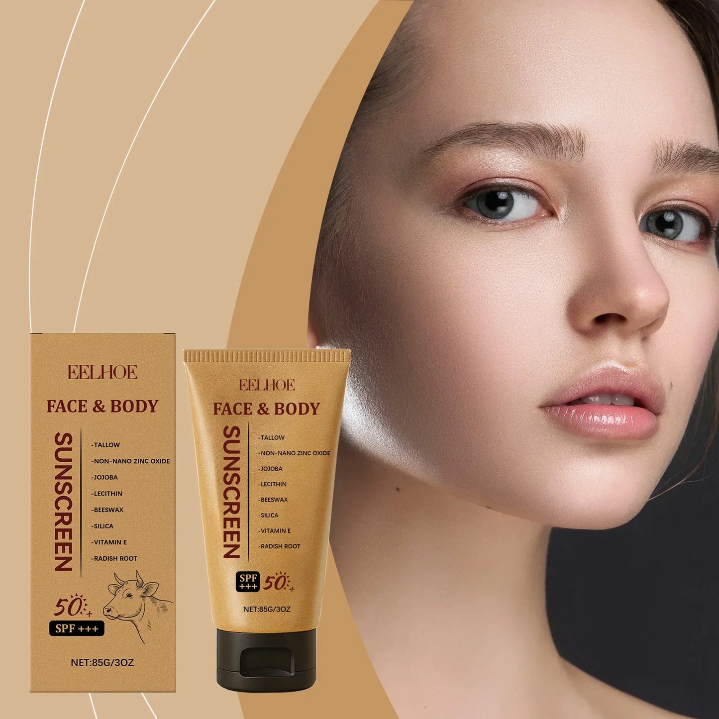 EELHOE Cow Fat Protective Cream – UV Protection & Moisturizer