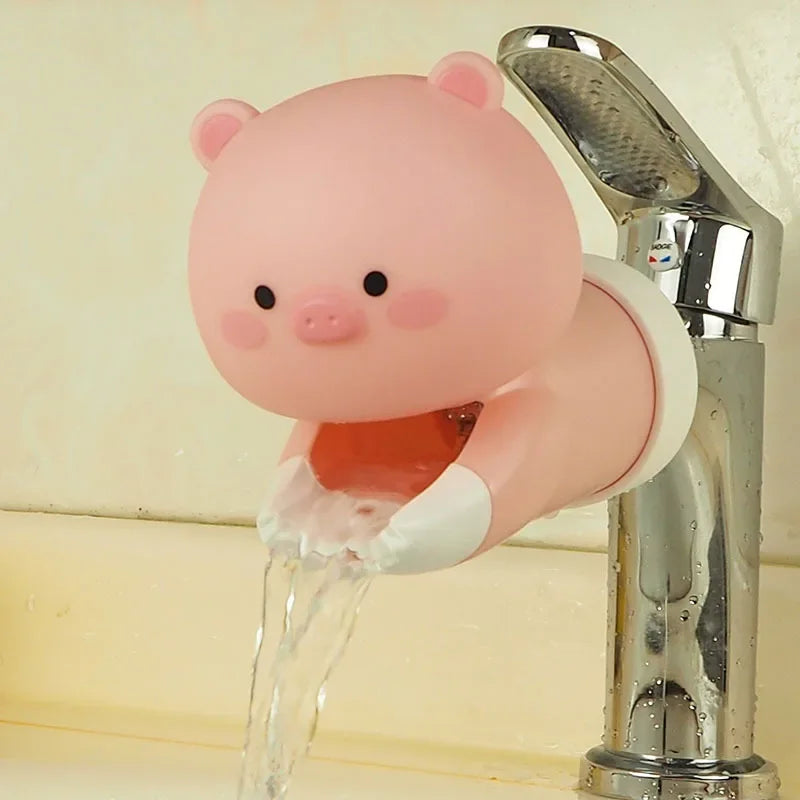Upgraded Baby Cartoon Faucet Extender Hot Selling Children Hand Washing Assist Device Faucet Splash Proof Extended Mouth Peaceful Pleasures Health and Wellness Pig