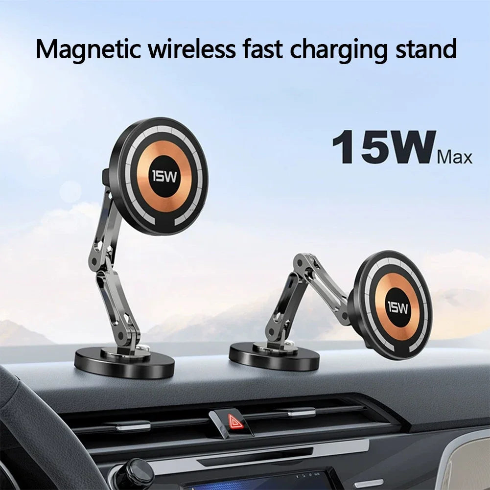 15W Magnetic Wireless Car Charger Mount | 360° Rotation