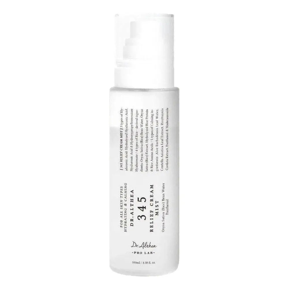 100ml Original Facial Essence Spray Dr. Althea 345 Relief Cream Mist Hyaluronic Acid Moisture Hydrating Smoothing All Skin Types Peaceful Pleasures Health and Wellness 100ml 345 mist