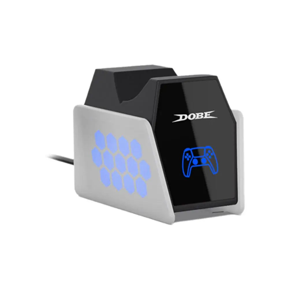 PS5 Controller Charging Station – RGB LED Light & Auto Stop