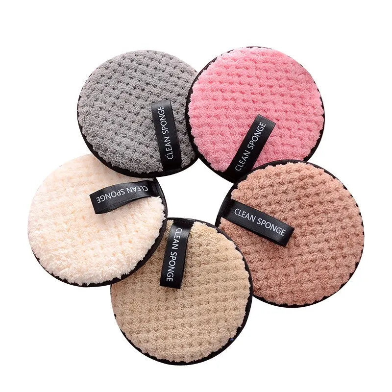 4PCS Makeup Remover Microfiber Cotton Pad Cosmetics Washable Makeup Towel Cleaning Sponge Skin Care Tool Makeup Remover and Faci Peaceful Pleasures Health and Wellness