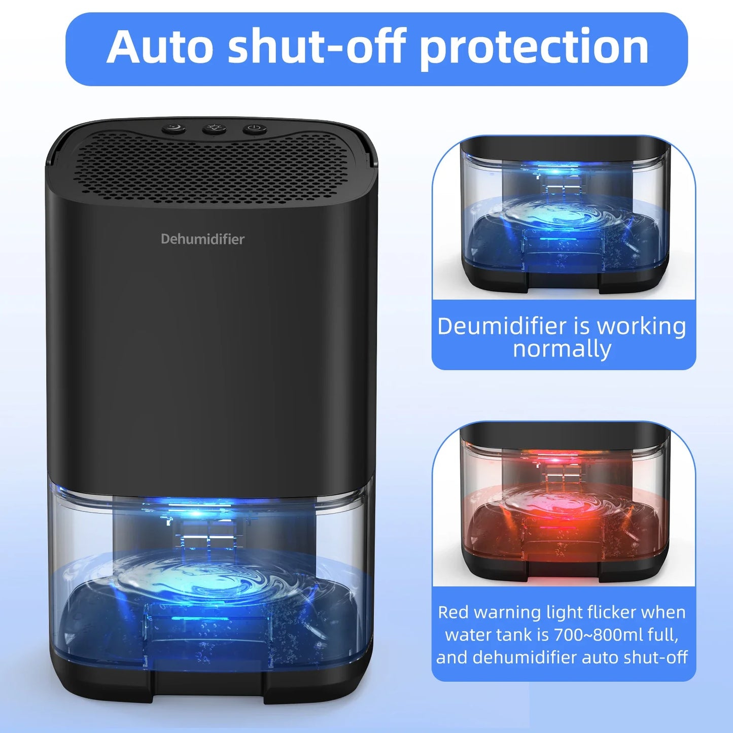 Deleaboa 1000ml Portable Dehumidifier – Home, Office & RV