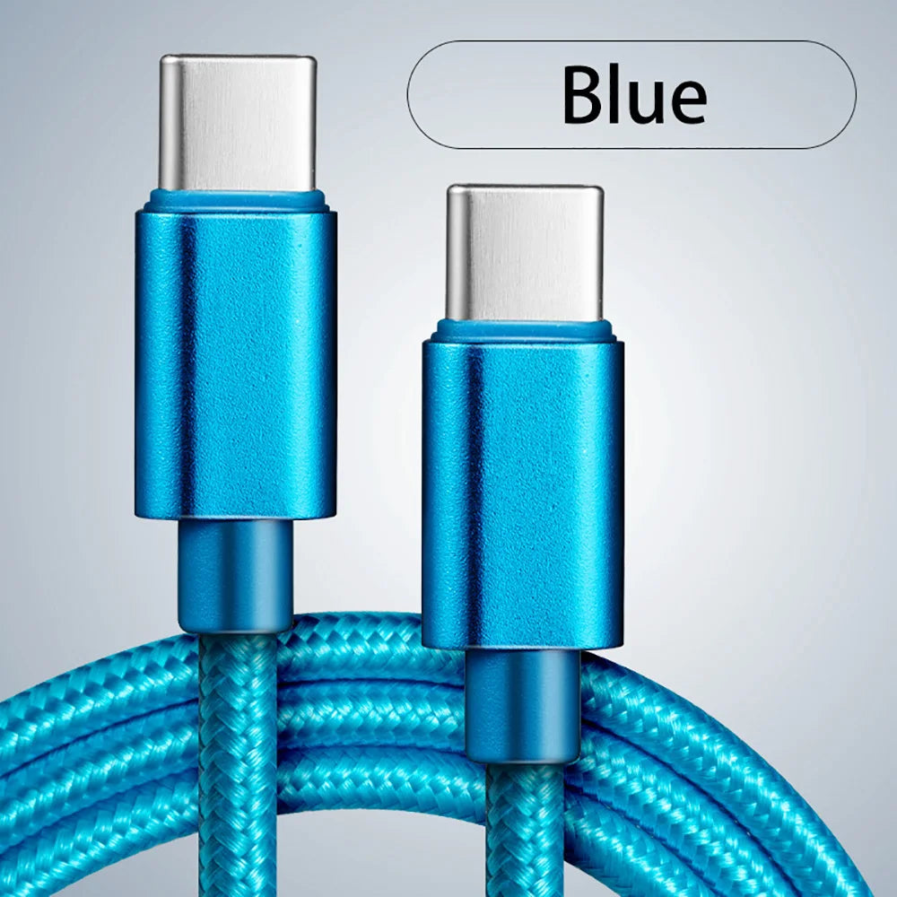 66W USB-C to USB-C Fast Charging Nylon Cable 1M 2M 3M